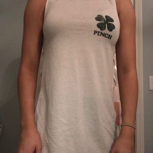 Cream white crow tank